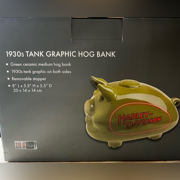 Harley Davidson 1930’s green tank bank - Picture 2 of 2